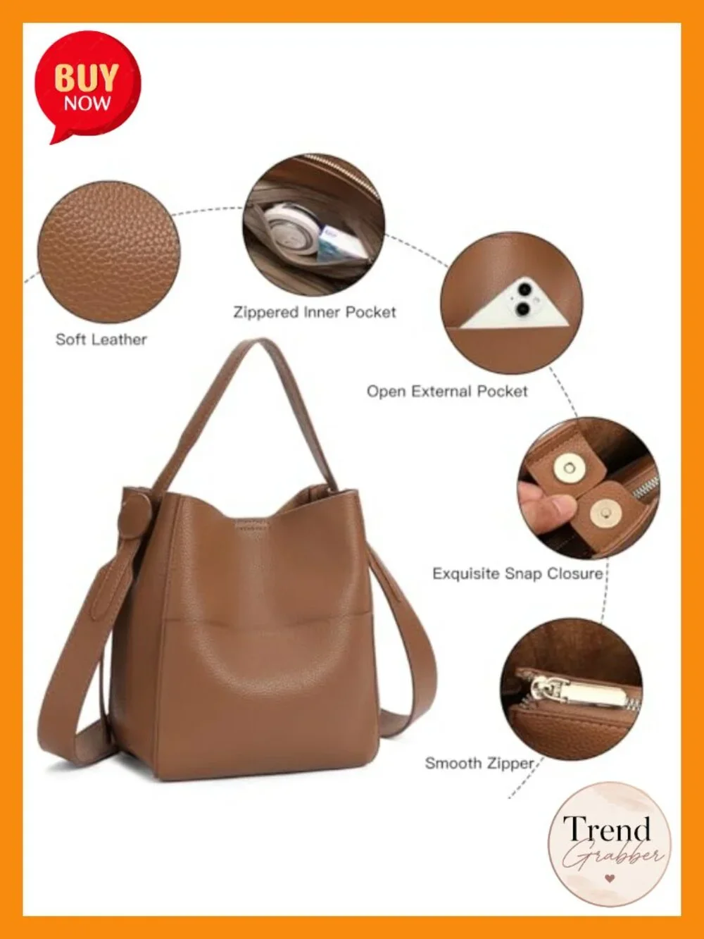 Women's Vegan Leather Hobo Bag Crossbody Purse with Shoulder Strap Handbag Work